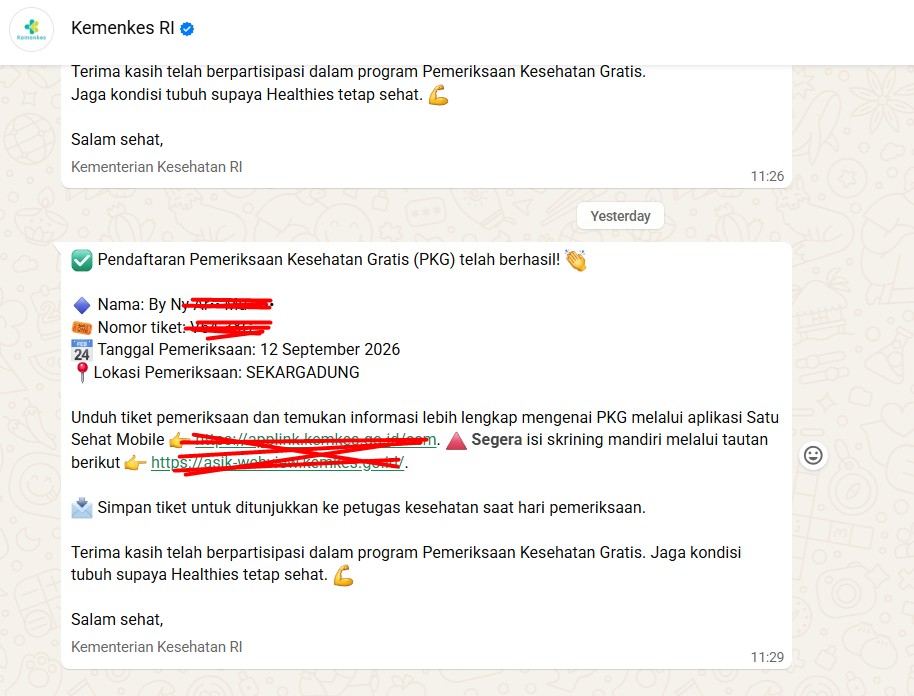 Cek Kesehatan Gratis