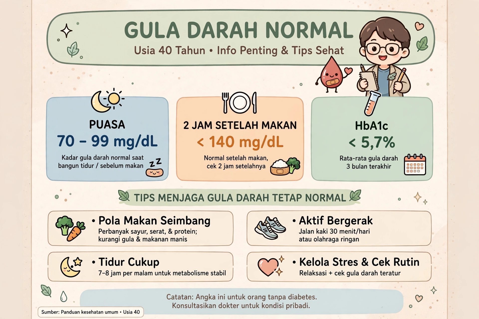 Gula Darah Normal Usia 40 Tahun