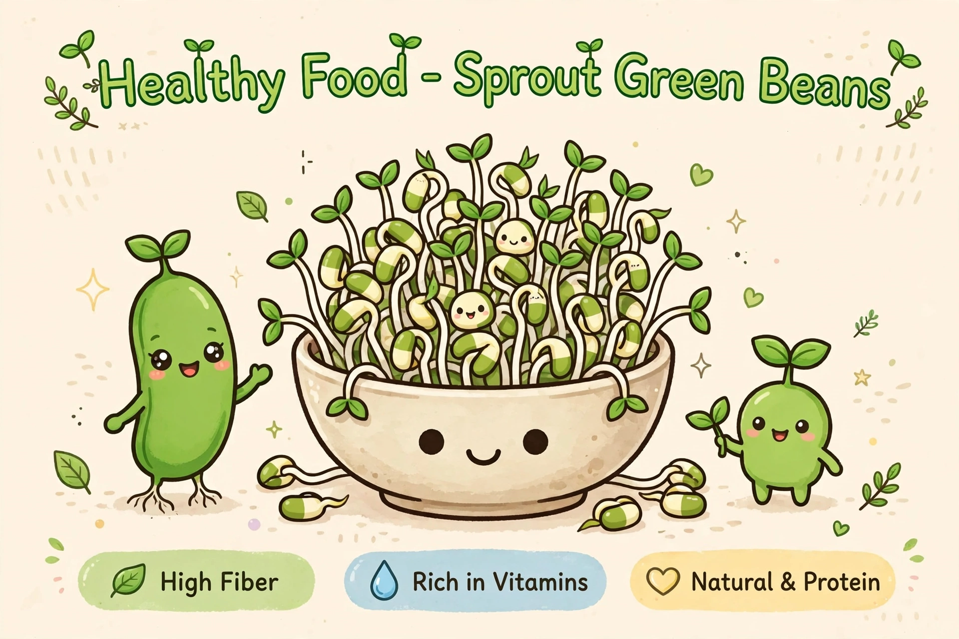 Healthy Food - Sprout Green Beans